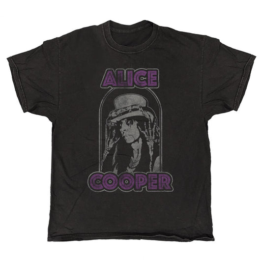 Alice Cooper - Top Hat - T-shirt Vintage Wash Black