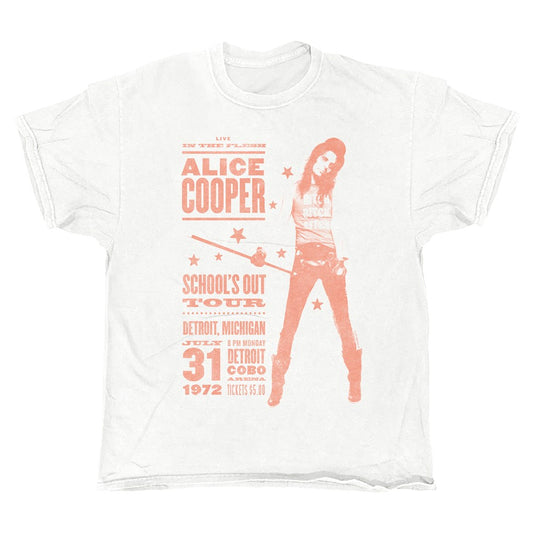 Alice Cooper - Vintage Detroit - T-shirt Vintage Wash White