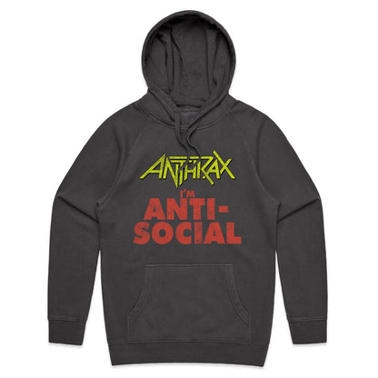 ANTHRAX - I'm Anti-Social - Hoodie Faded Black