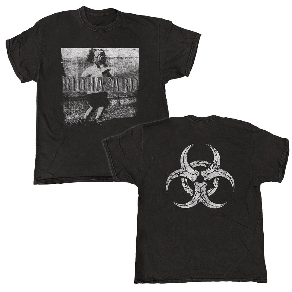 Biohazard Merch Biohazard - Gasmask - Black Vintage T-shirt