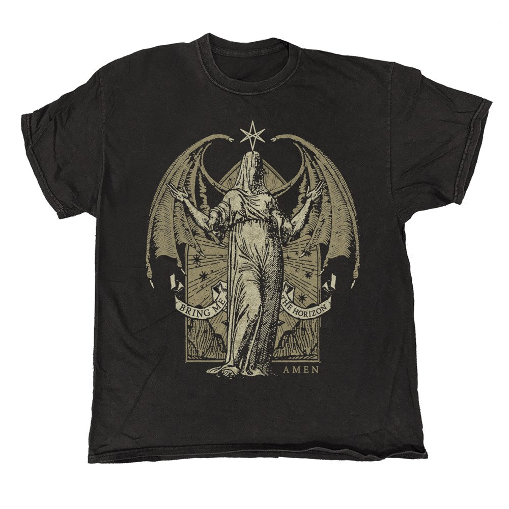 Bring Me The Horizon - Amen Wings - Vintage Wash T-shirt Black