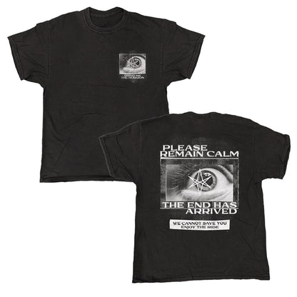 Bring Me The Horizon - Remain Calm - Vintage Wash T-shirt Black