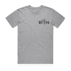 Bon Scott - Crest Mixed Logos - Grey Marle T-shirt