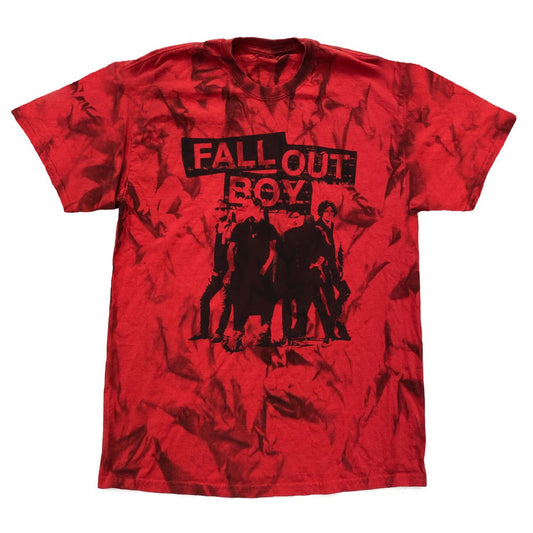Fall Out Boy - Band Black/Red Tie-dye T-shirt
