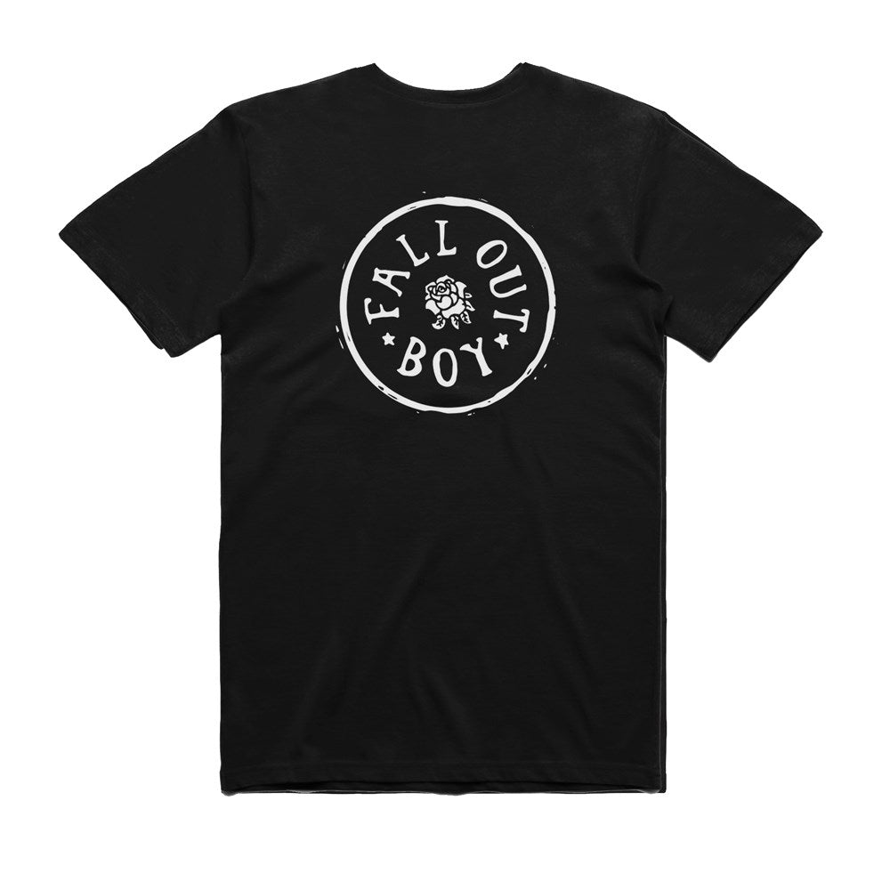 Fall Out Boy - Rose Badge Black T-shirt