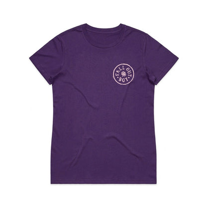 Fall Out Boy - Rose Badge Women's Purp T-shirt