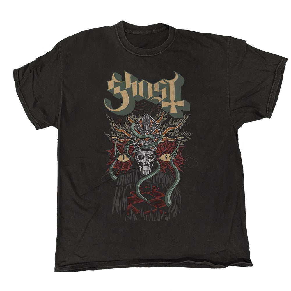 Ghost - Devil Snake Black Vintage Wash T-shirt