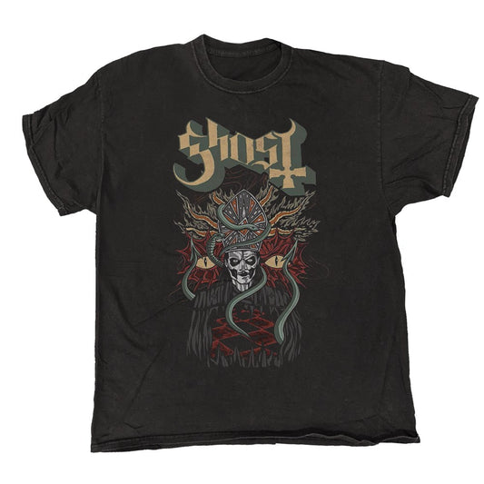 Ghost - Devil Snake Black Vintage Wash T-shirt