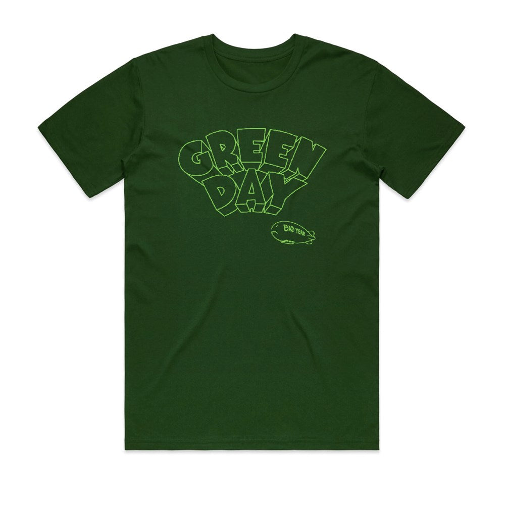 Green Day - Bad Year - Forest Green T-shirt