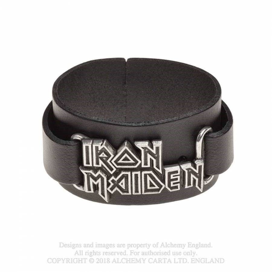 Iron Maiden - Logo Leather Wriststrap