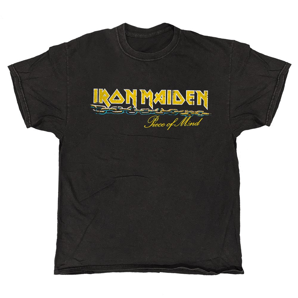 Iron Maiden - POM Tracklist - Black Vintage T-shirt