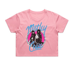 Motley Crue - Bling - Womens Pink Crop
