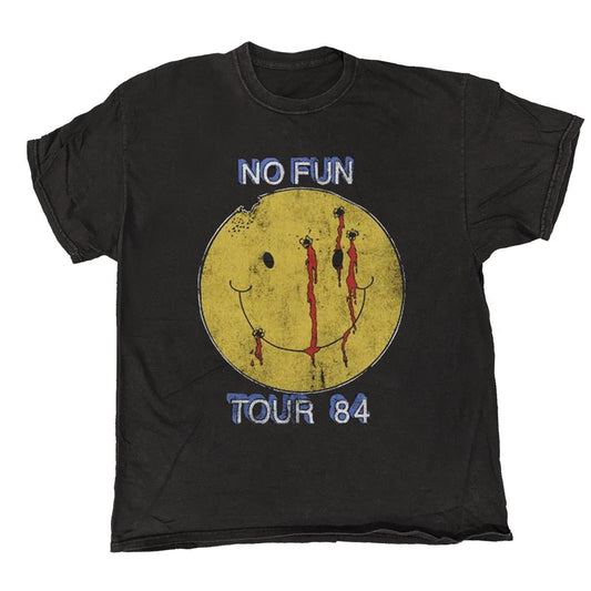 Motley Crue - No Fun Tour 84 -T-shirt Vintage Black