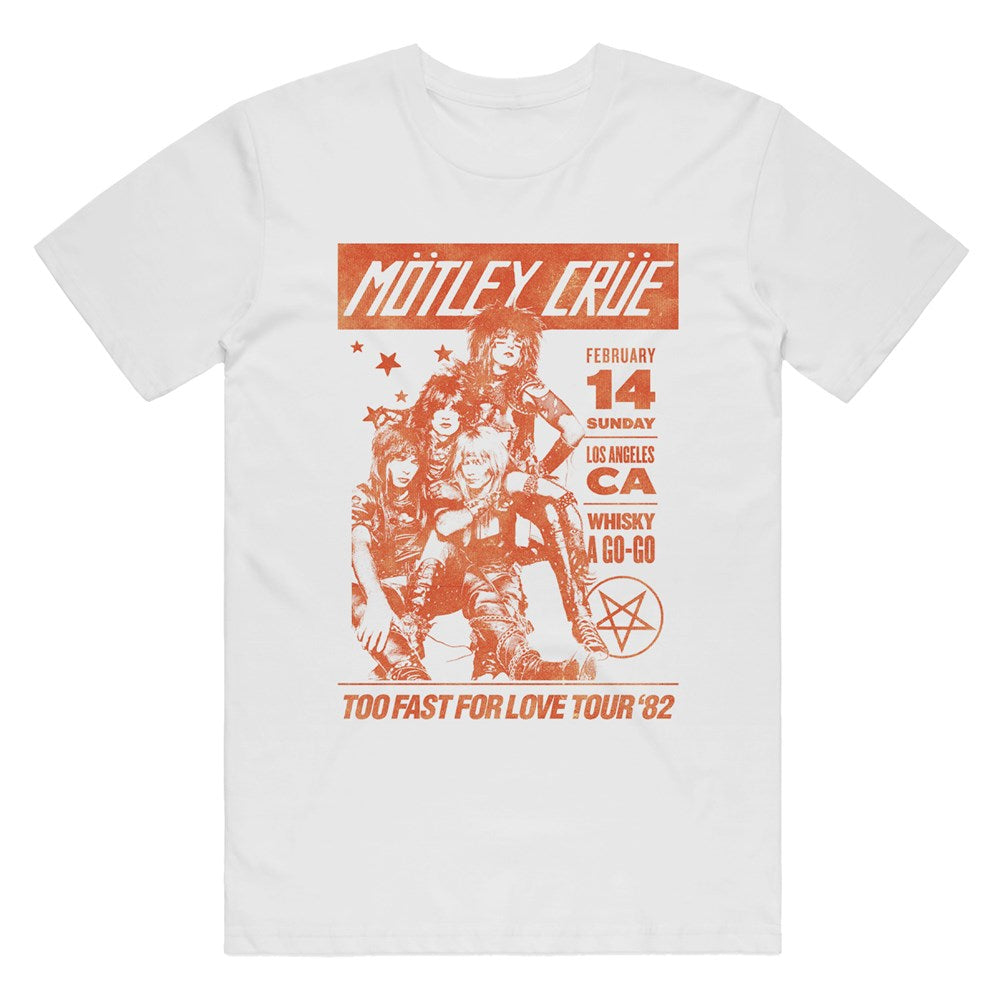 Motley Crue - Whiskey Go Go - White T-shirt