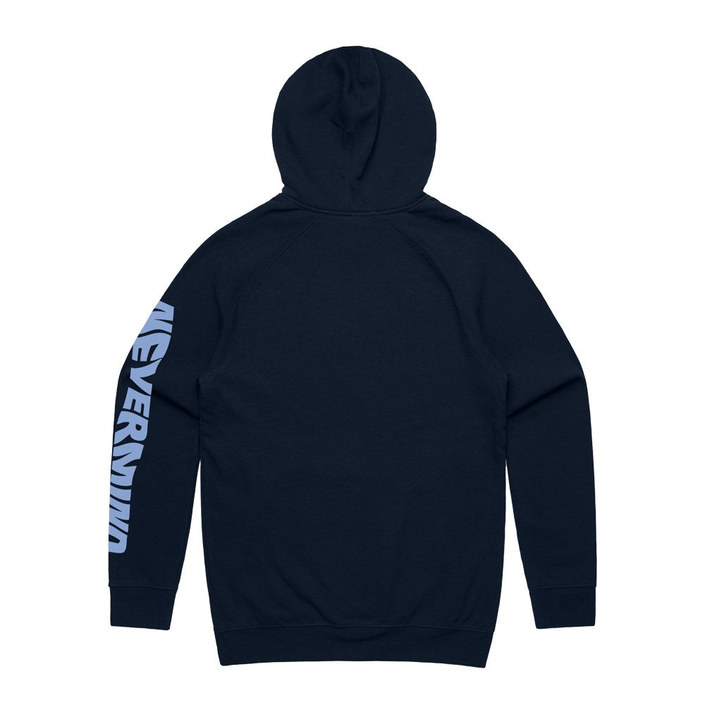 Nirvana - Smiley Blue - Navy Hooded Sweatshirt