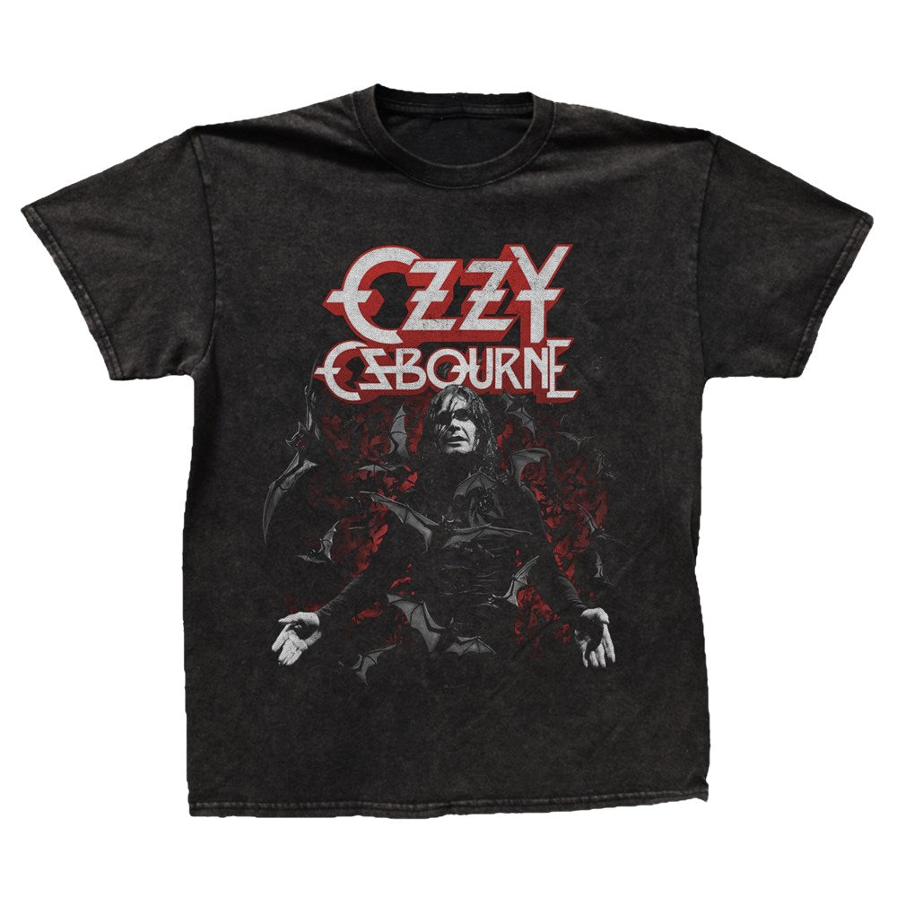 Ozzy Ozbourne - Bats - Black Vintage Wash T-shirt