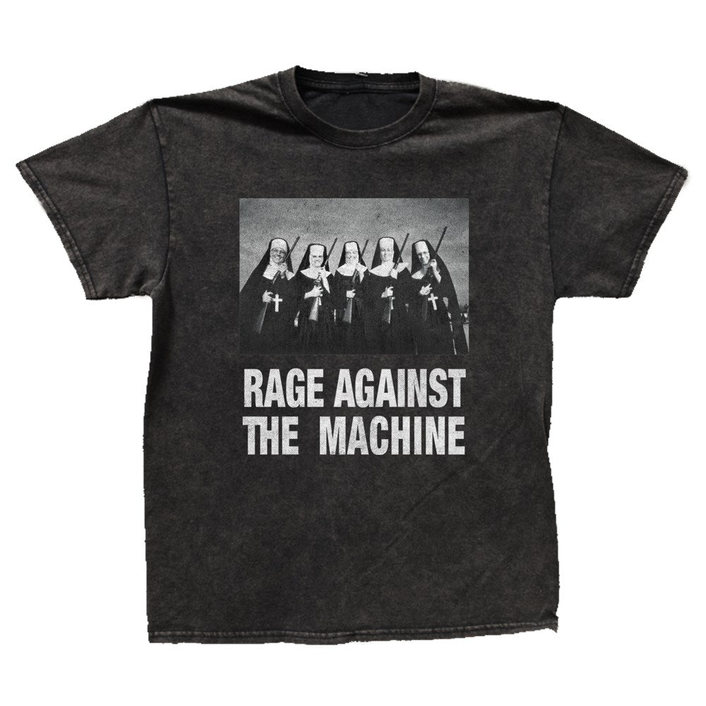 Rage Against The Machine - Nuns with Guns - Vintage Print / Vintage Wash Black