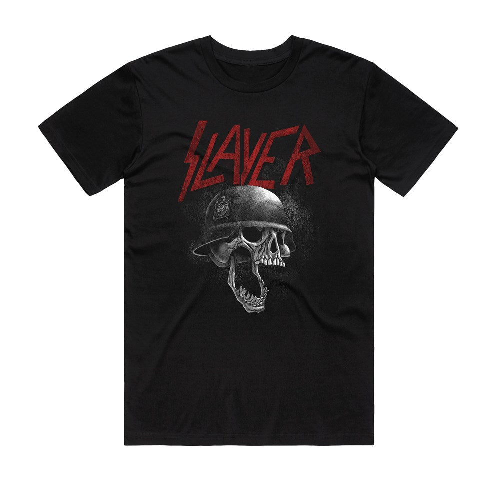 Slayer - Skull Helmet - Black T-shirt