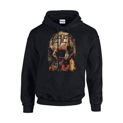 Slayer - Fire Skull - Black Hooded Sweatshirt
