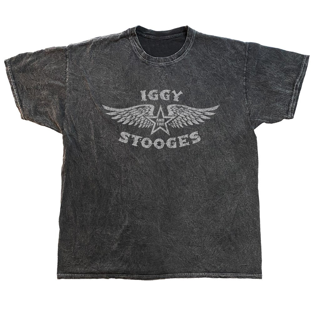 The Stooges - Wings Logo - Dark Etched Wash T-shirt