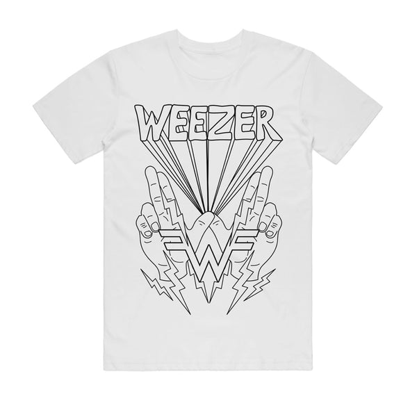 Weezer - Hand W - White T-shirt – Official Merchandise Store